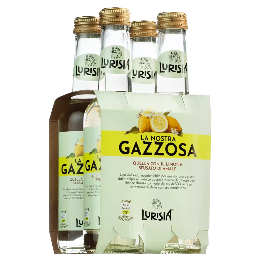 Gazzosa | Zitronenlimonade | 4 x 275 ml | Lurisia