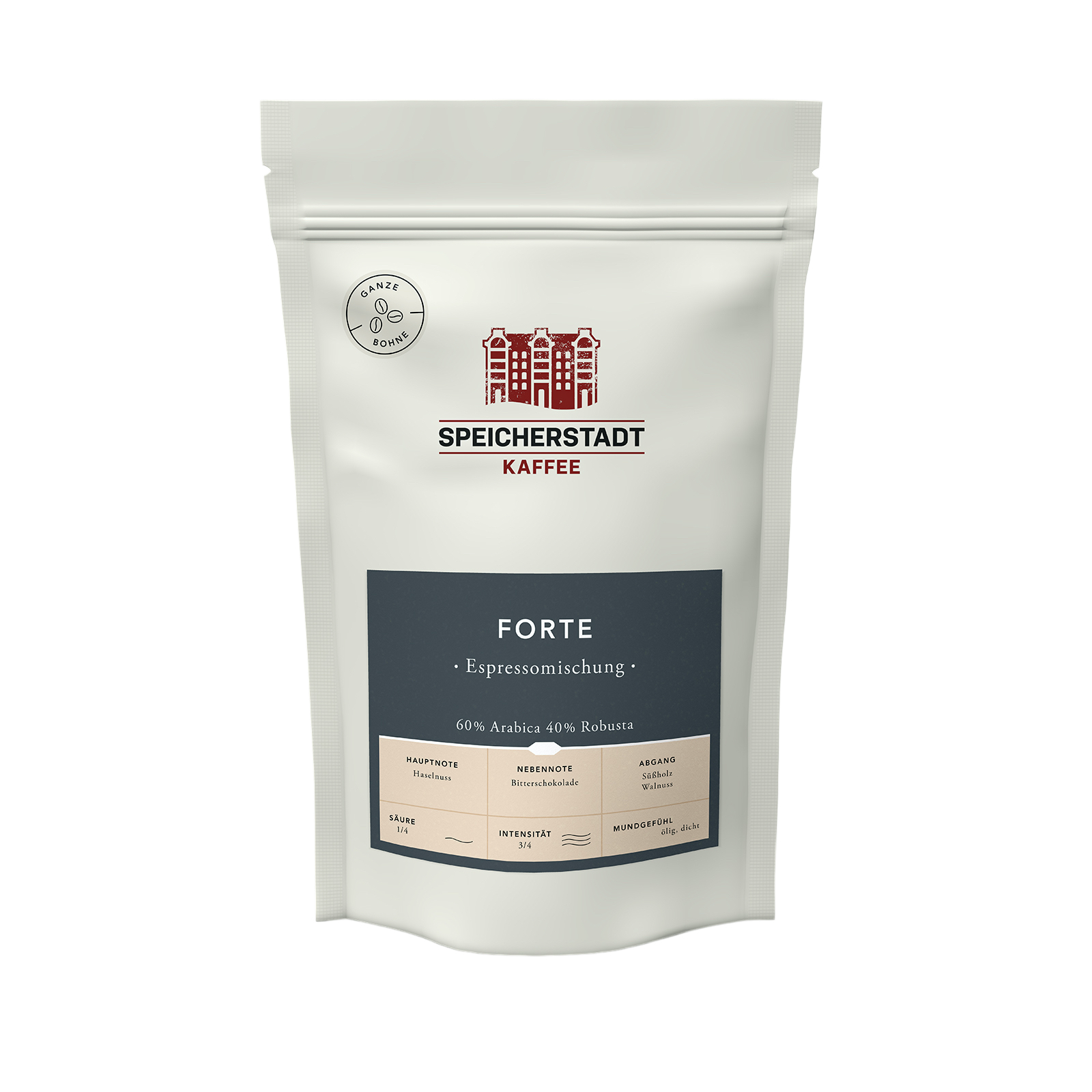 Forte Espresso Mischung | 60% Arabica | 40% Robusta | ganze Bohne