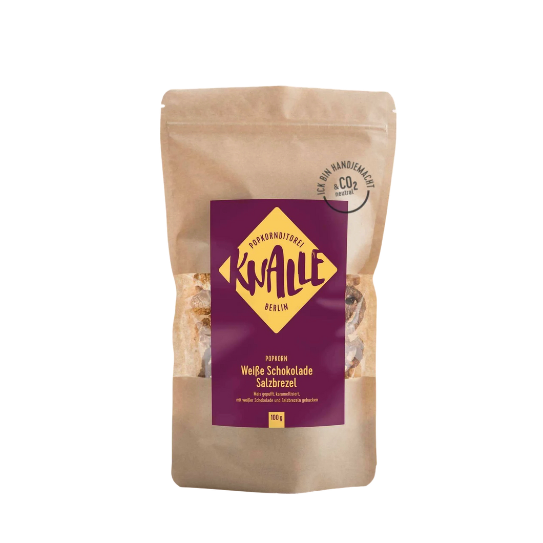 Popcorn | Weiße Schokolade Salzbrezel | 100 g | Knalle