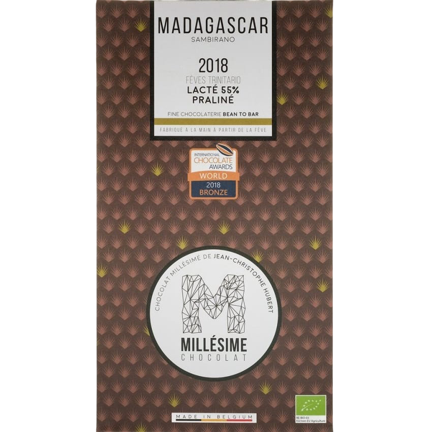 Schokolade 55% Madagaskar | Milch-Praline | BIO | 70 g | Millésime